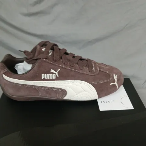 BOXED PUMA SPEEDCAT TTF DARK CHOCOLATE FROSTED IVORY TRAINERS -  UK 6.5