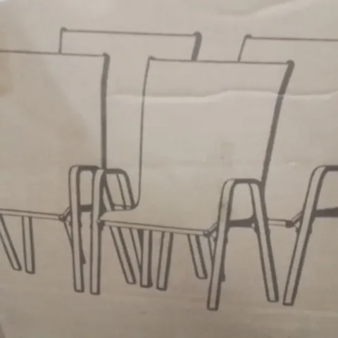 BOXED BISTRO CHAIRS SET OF 4