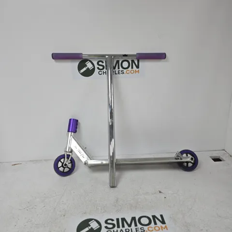 NKD STUNT SCOOTER – ALUMINIUM FRAME, PURPLE WHEELS AND GRIPS