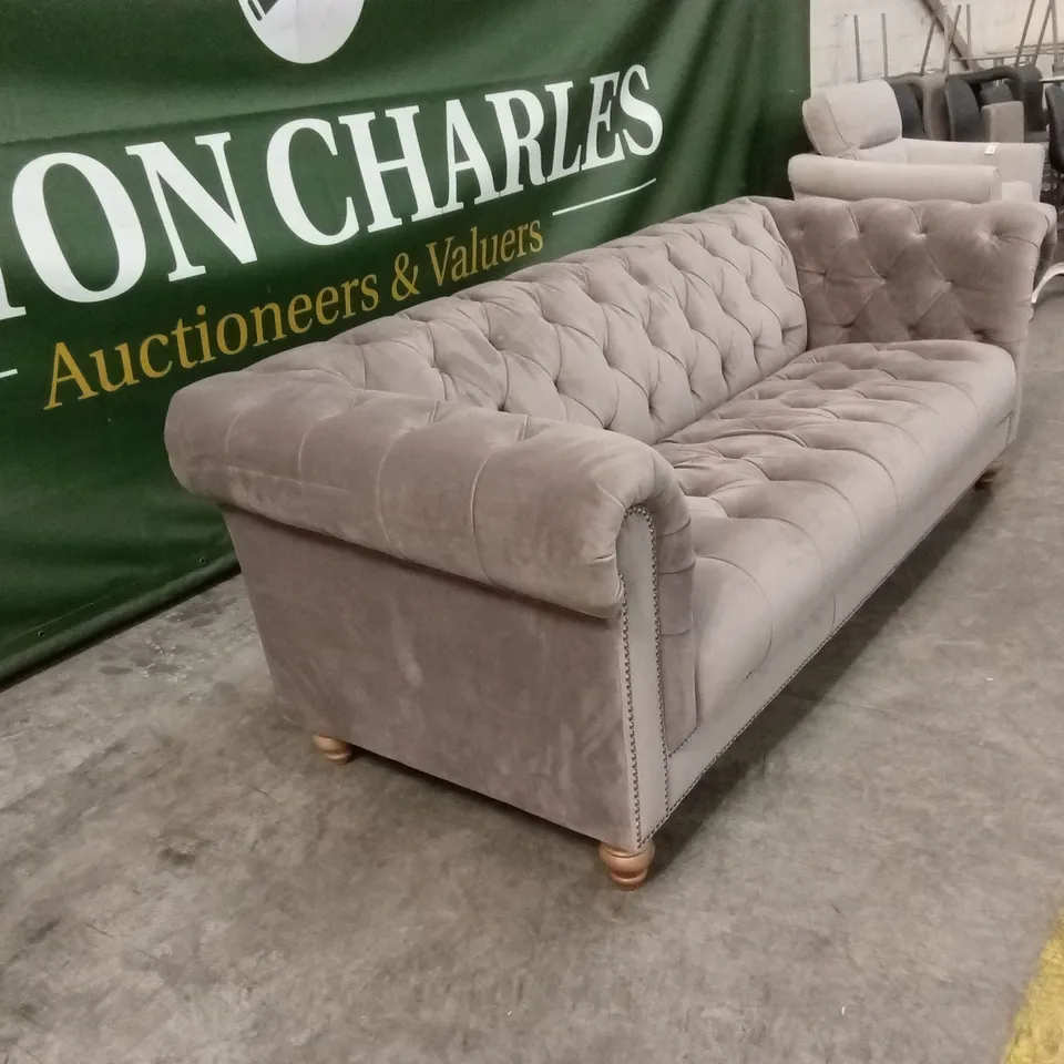 QUALITY DESIGNER 3 SEATER FABRIC CHESTERFIELD SOFA