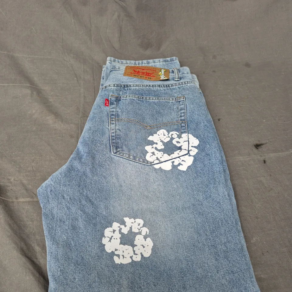 DENIM TEARS X LEVIS STRAUSS 501 CASUAL DENIM JEANS - SIZE 32