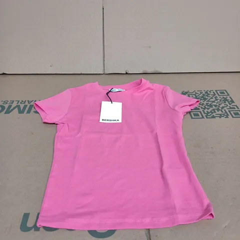 BERSHKA PINK T‑SHIRT – UK M