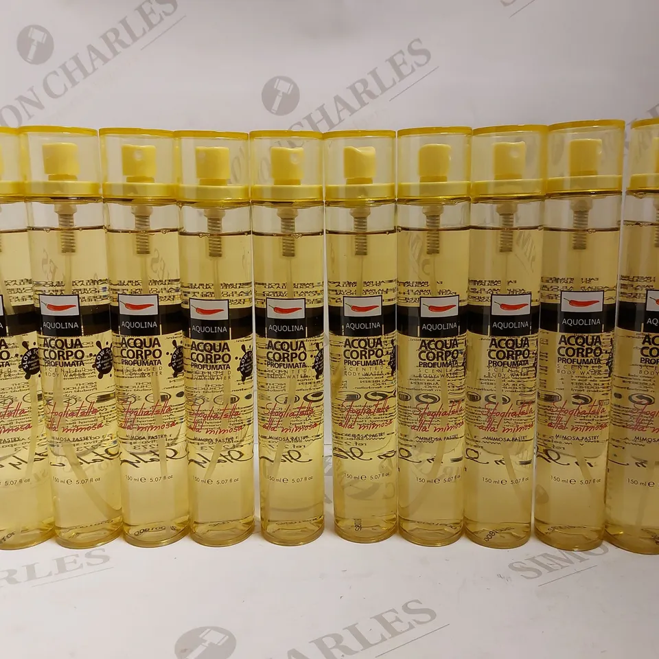 BOX OF 10 AQUOLINA MIMOSA PASTRY SCENTED BODY WATER - 150ML 