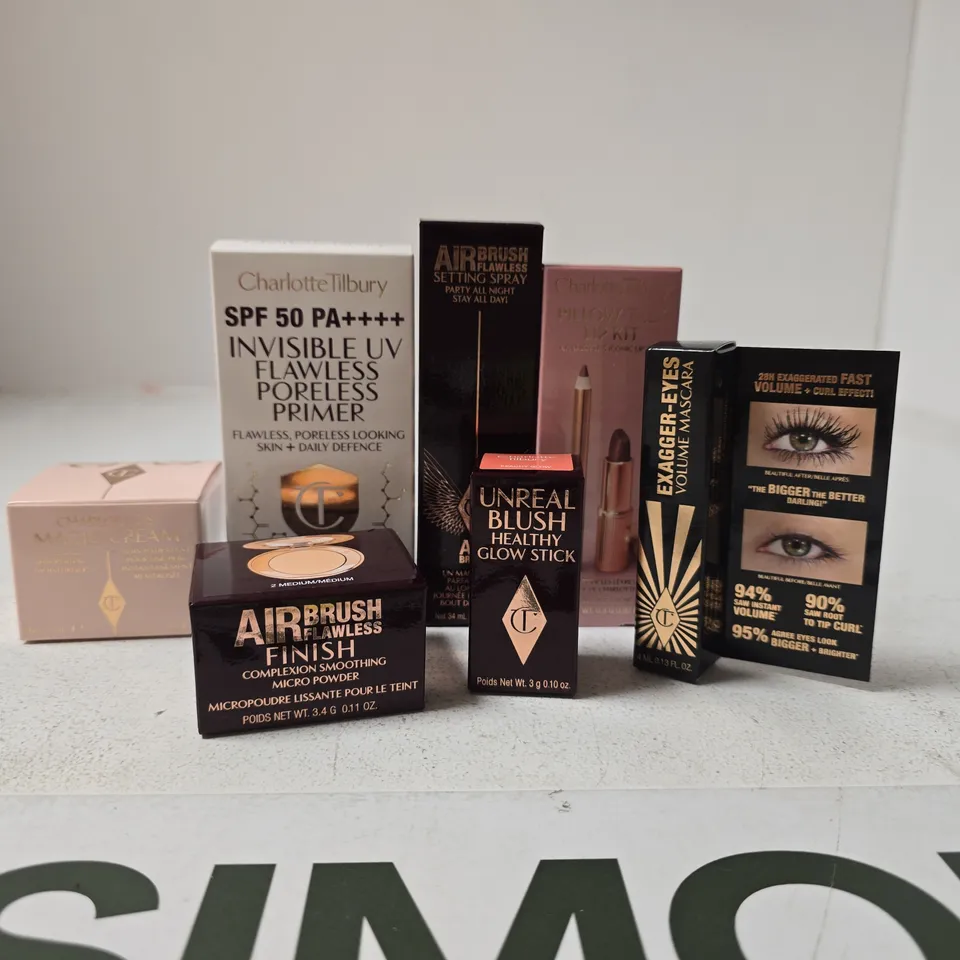 CHARLOTTE TILBURY COSMETIC SET TO INCLUDE MAGIC CREAM, MASCARA ETC