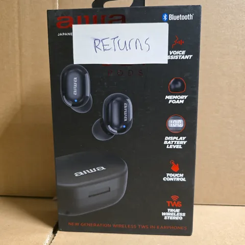 AIWA DOT PODS EBTW-150BK WIRELESS TWS EARPHONES