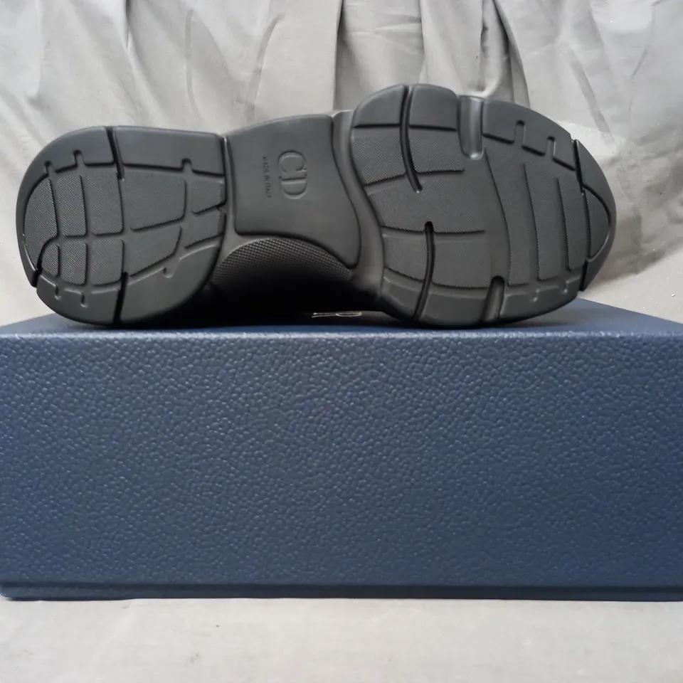 BOXED PAIR OF DIOR SHOES IN BLACK/GREY EU SIZE 42