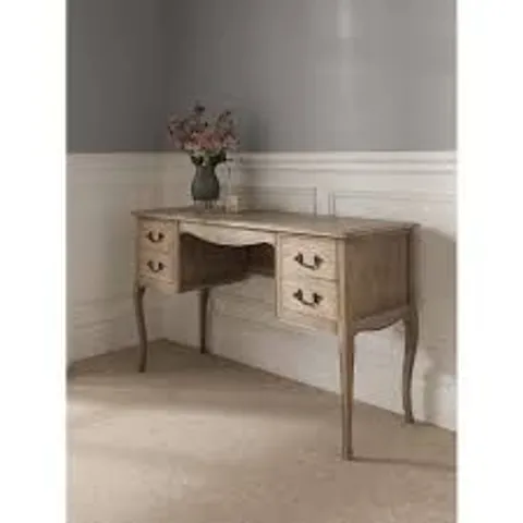BRAND NEW BOXED HOMESDIRECT365 MONTPELLIER BLANC DRESSING TABLE - NATURAL