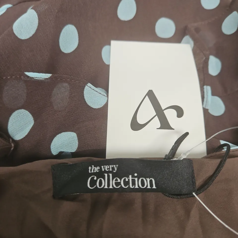 THE VERY COLLECTION BROWN POLKA DOT DRESS – UK SIZE 16