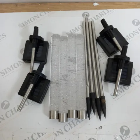 BOXED BELL & HOWELL GLIMMER STICKS SET OF 4 SOLAR PATHWAY LIGHTS