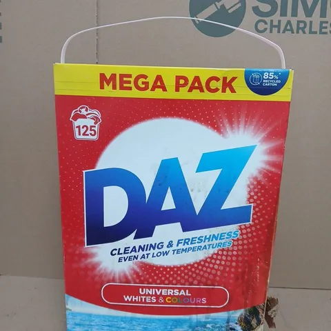 DAZ WASHING POWDER MEGA PACK – UNIVERSAL WHITES & COLOURS, 125 WASHES