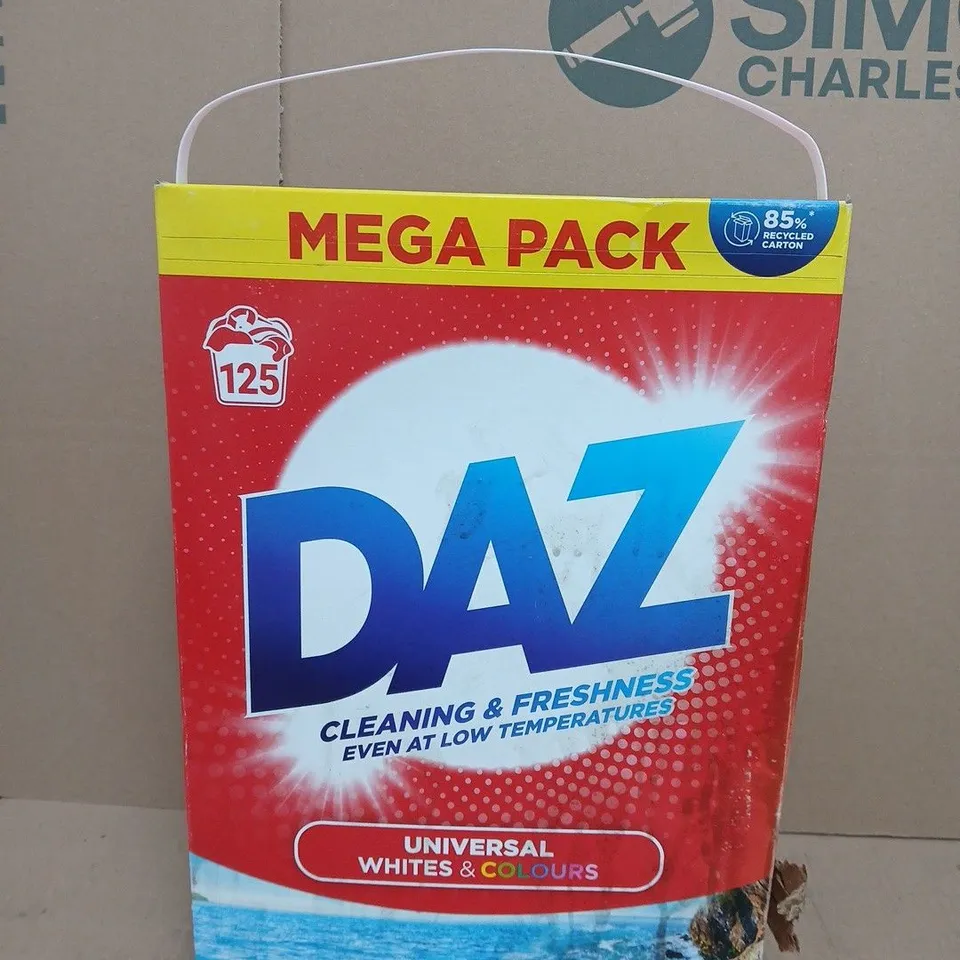 DAZ WASHING POWDER MEGA PACK – UNIVERSAL WHITES & COLOURS, 125 WASHES