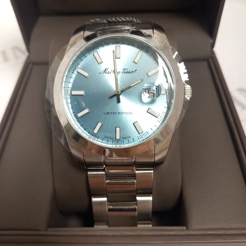 BOXED MATHEY TISSOT GENTS LTD ED SWISS MADE WRIST WATCH