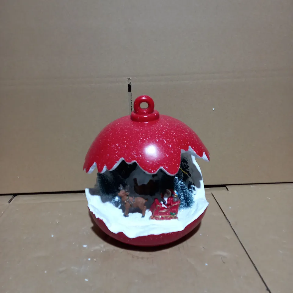 SANTAS EXPRESS PRE-LIT SPHERE WITH CHRISTMAS CHARACTER SCENE