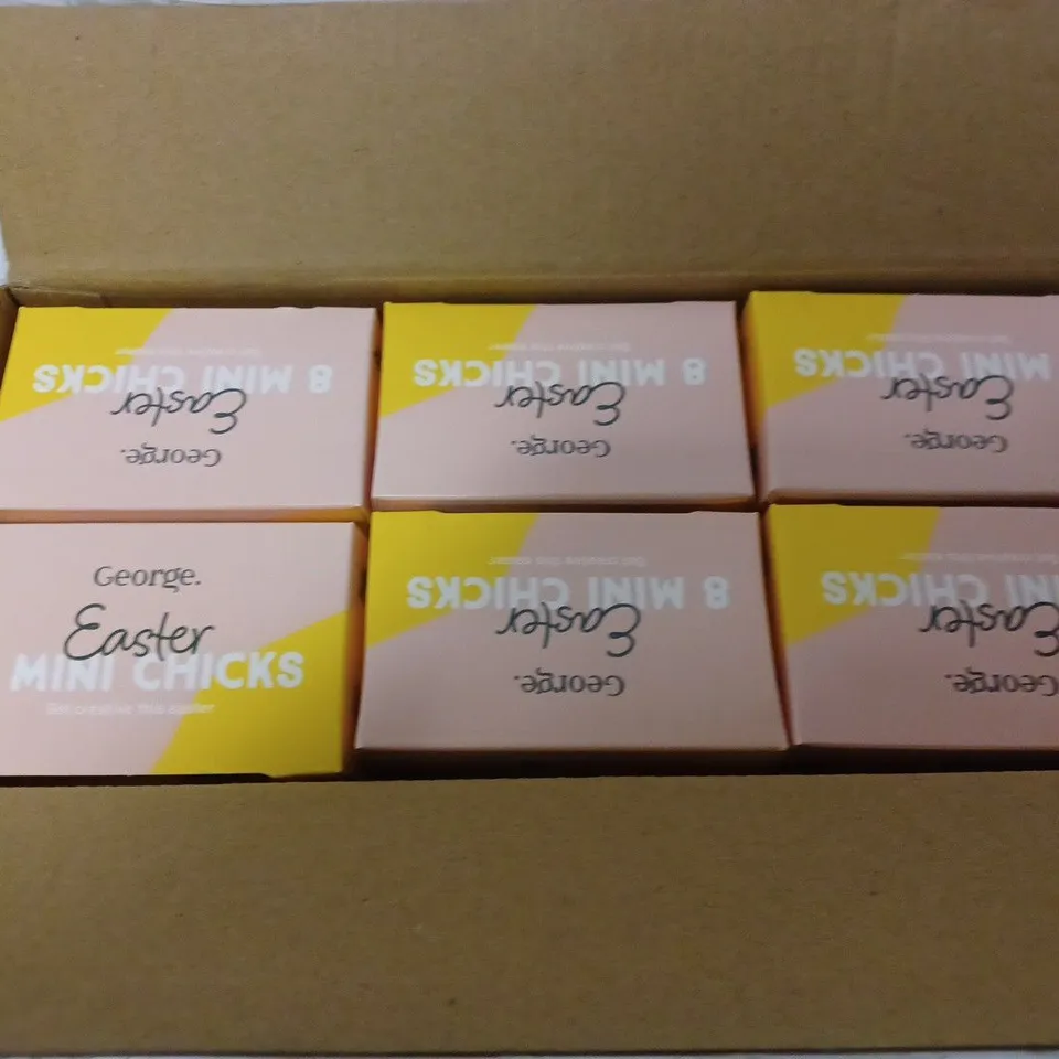 LOT OF 5 BOXES OF EASTER MINI CHICKS (24 PACKS IN EACH BOX, 8 IN EACH PACK)