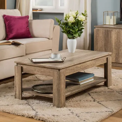 BOXED ALLRED COFFEE TABLE - OAK (1 BOX)