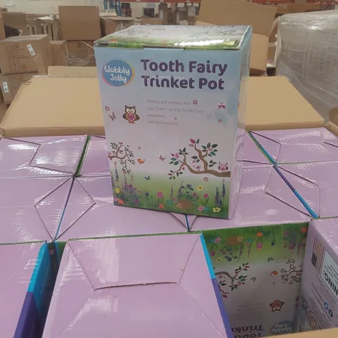 PALLET CONTAINING A VERY LARGE QUANTITY OF WOBBLY JELLY TOOTH FAIRY TRINKET POTS