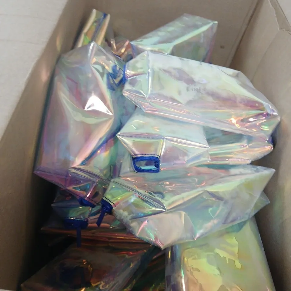 BOX OF APPROXIMATELY 50 COSMETIC BAGS