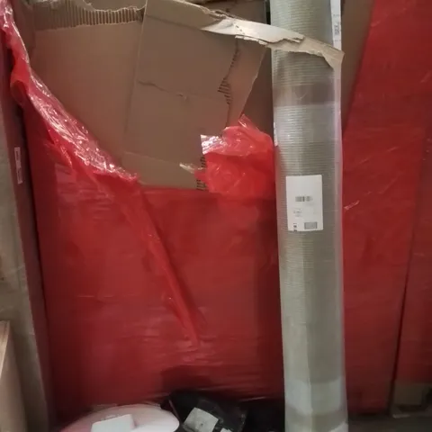 PALLET OF ASSORTED HOUSEHOLD GOODS AND PRODUCTS TO INCLUDE;AREA RUG,POTTY TRAINER,SHIN PADS