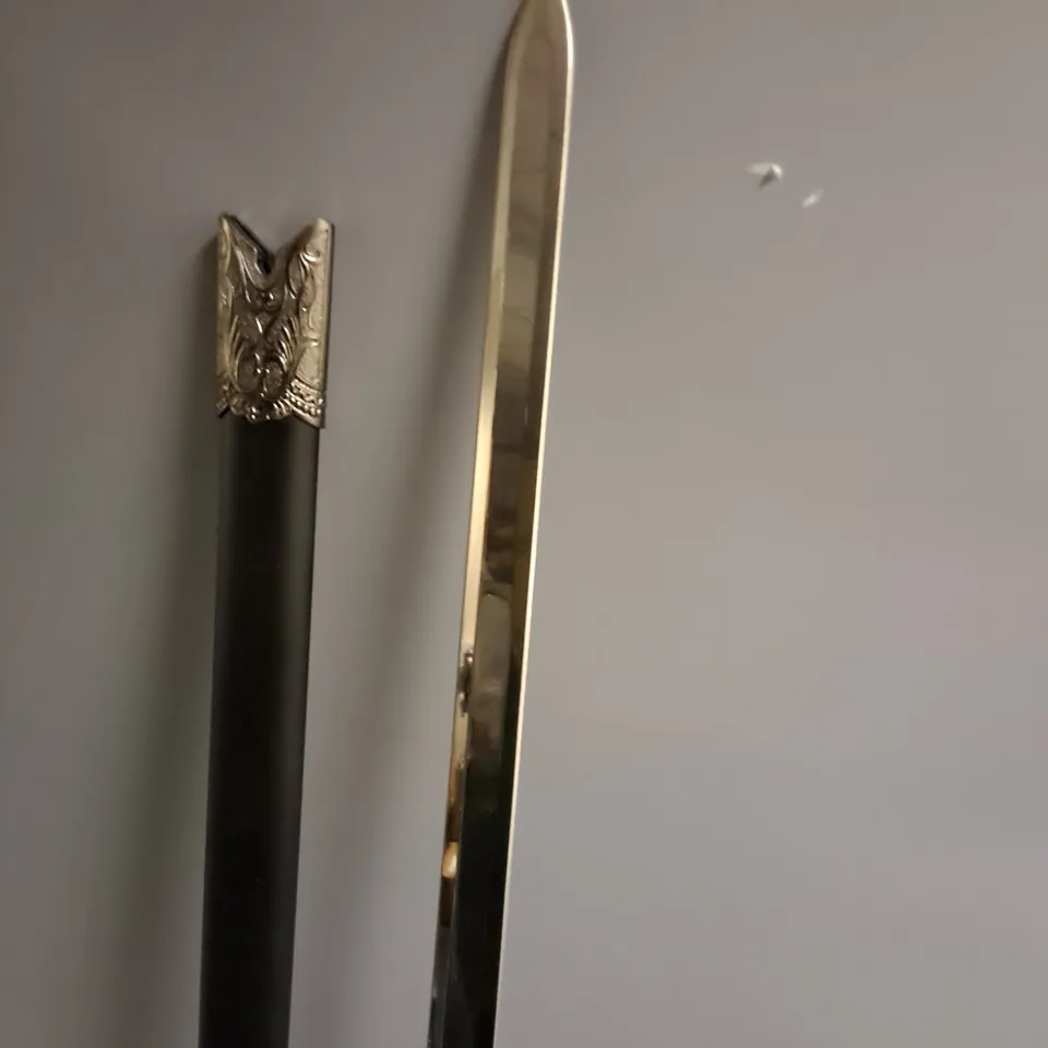 DECORATIVE 40" SHARPENED SWORD WITH SCABBARD