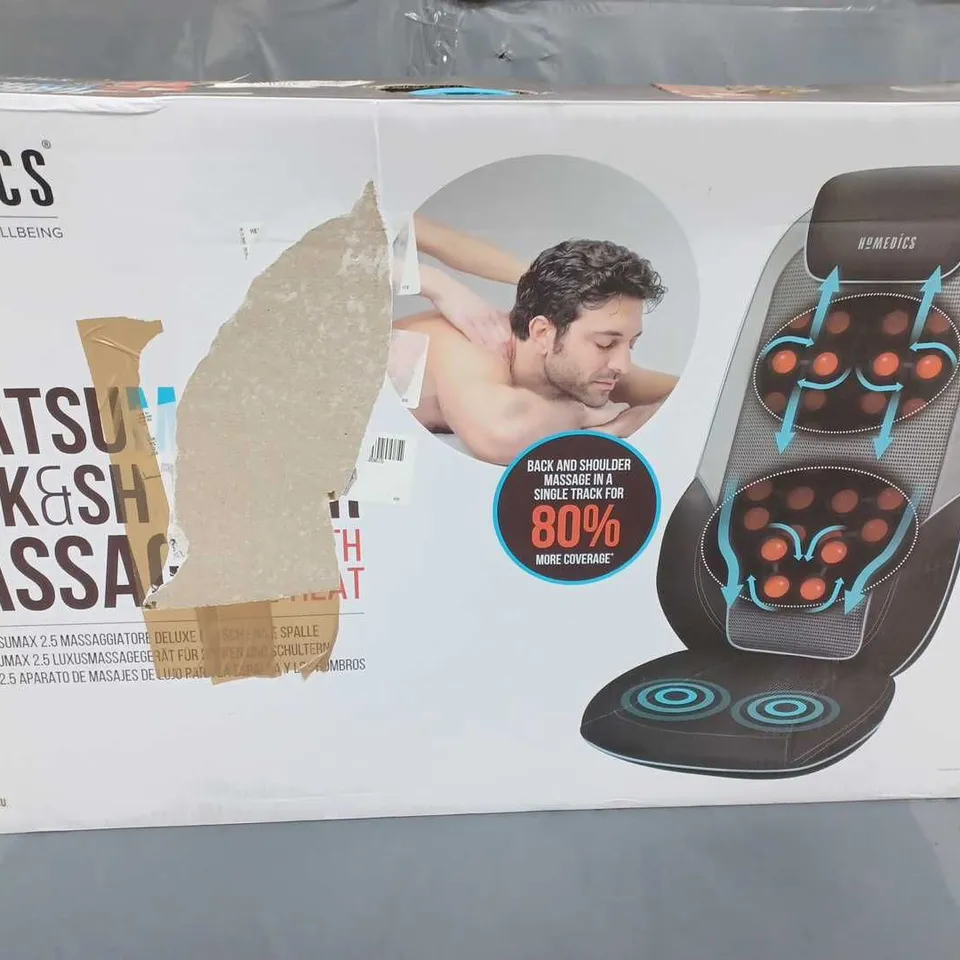 BOXED HOMEDICS SHIATSU MAX 2.5 BACK AND SHOULDER MASSAGER WITH HEAT CBS-2170-EU