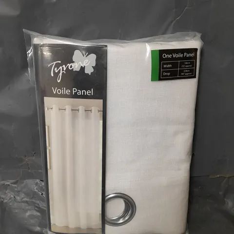 TYRONE ONE VOILE PANEL CURTAIN IN WHITE (140x229cm)