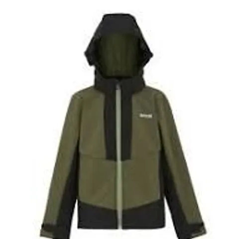 BRAND NEW REGATTA KIDS HAYDENBURY SOFTSHELL JACKET OLIVE NIGHT SIZE 9-10 YEARS