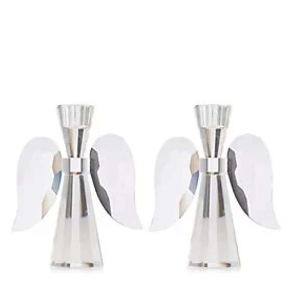 JM BY JULIEN MACDONALD SET OF 2 GLASS ANGELS