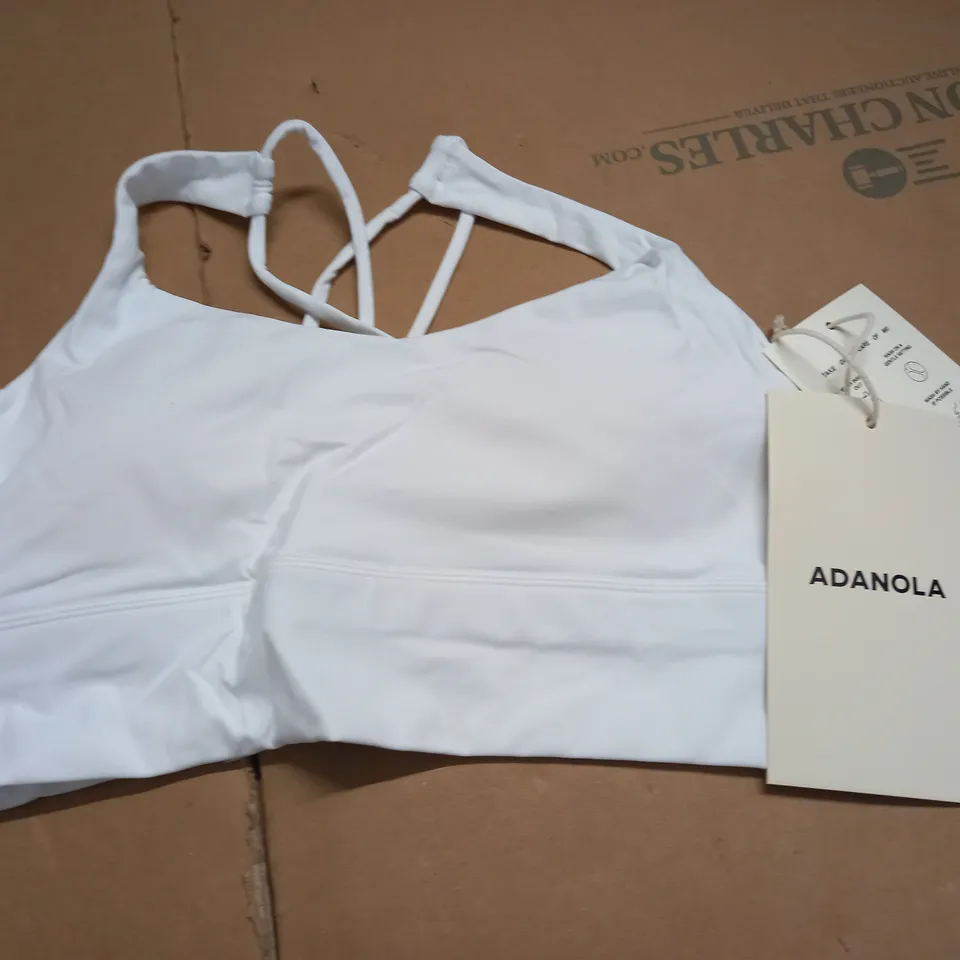 ADANOLA CROSS BACK BRA IN WHITE - M