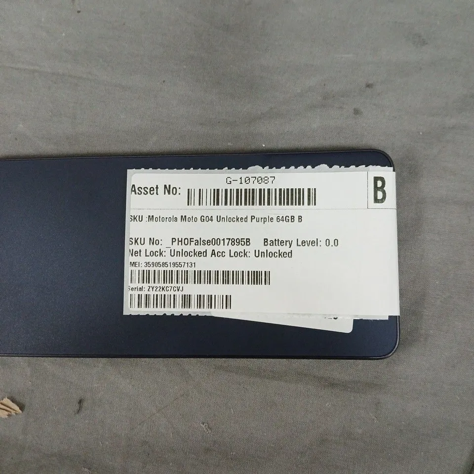 MOTOROLA MOTO G04 UNLOCKED PURPLE 64GB SMARTPHONE