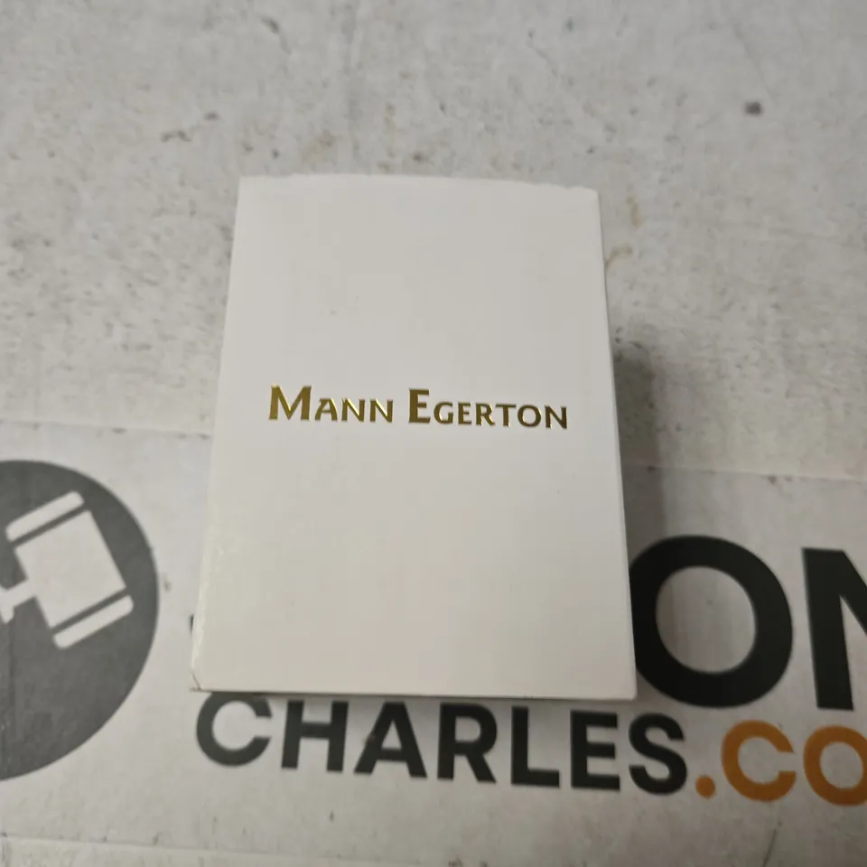 MANN EGERTON STAINLESS STEEL MESH CHRONOGRAPH WRISTWATCH – BROWN DIAL