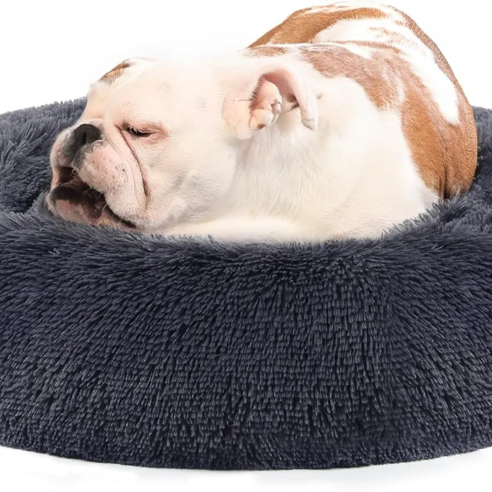 BOXED FEANDREA DOG BED, DONUT CAT BED - GREY