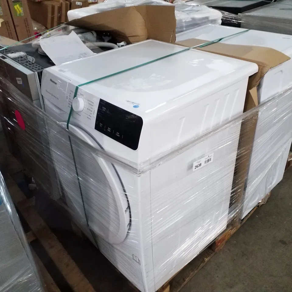 PALLET OF APPROXIMATELY 4 UNPROCESSED RAW RETURN WHITE GOODS TO INCLUDE;