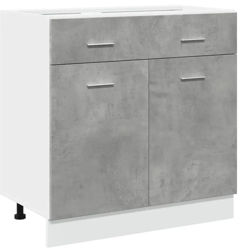 BOXED DRAWER BOTTOM CABINET LYON CONCRETE GREY 80X46X81.5CM (1 BOX)