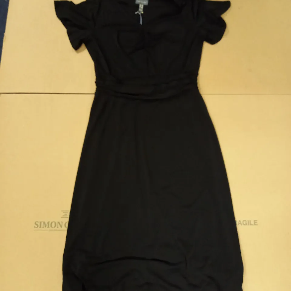 BRAND NEW RUTH LANGSFORD BLACK DRESS SIZE UK 14P