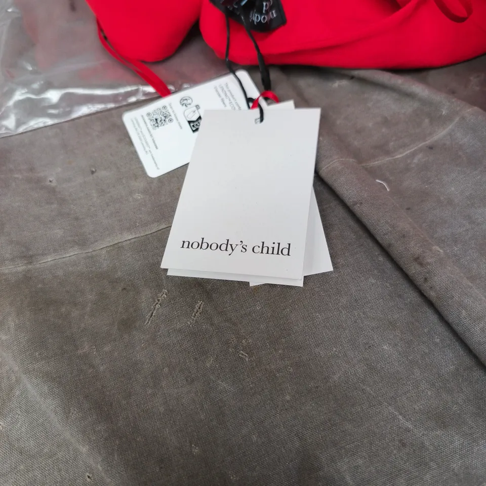 NOBODYS CHILD RED PETITE REIGN MIDI DRESS UK10 TAGGED RRP £140