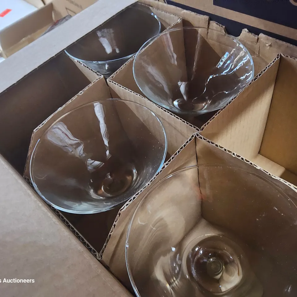 THREE PART BOXES OF ASSORTED GLASSWARE