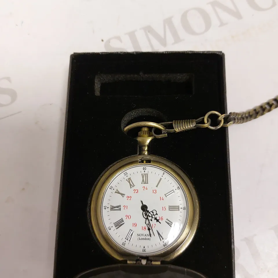 BOXED NOVANU LONDON PERSONALISED POCKET WATCH