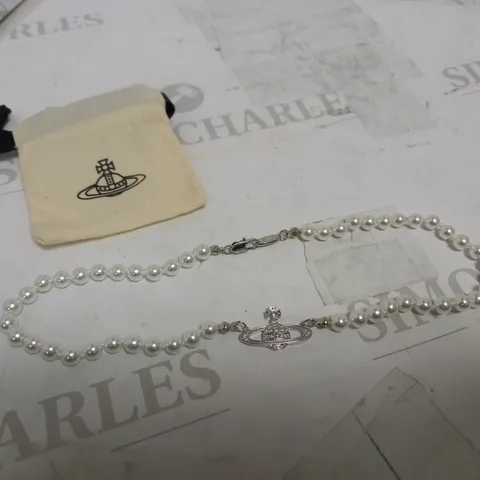 VIVIENNE WESTWOOD-STYLE ARTIFICIAL PEARL CHOKER NECKLACE