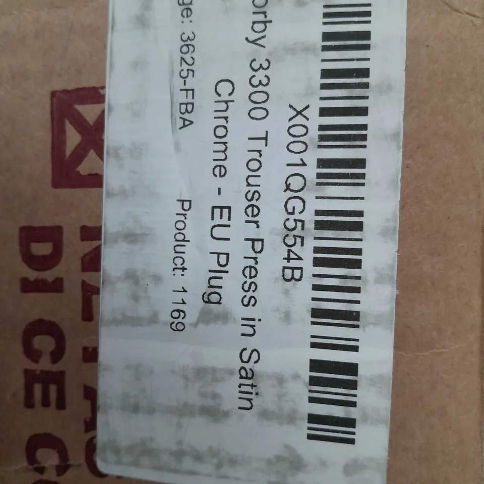 BOXED CORBY TROUSER PRESS 3300 SATIN CHROME