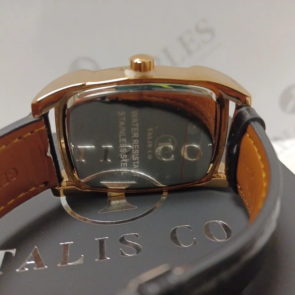 MENS TALIS CO WATCH – MOON PHASE MOVEMENT – SUB DIAL – GENUINE LEATHER STRAP