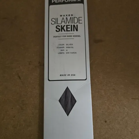 PERFORM-X WAXED SILAMIDE SKEIN - HAND SEWING THREAD, SILVER, 675 YDS - MADE IN USA