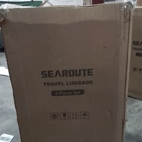 BOXED SEAROUTE TRAVEL LUGGAGE CASE  SET OF 2 -PINK-