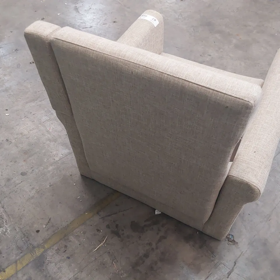 DESIGNER OCCASIONAL CHAIR NATURAL FABRIC 