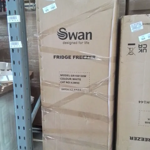 BOXED SWAN 50/50 FRIDGE FREEZER IN WHITE WITH WATER DISPENSER