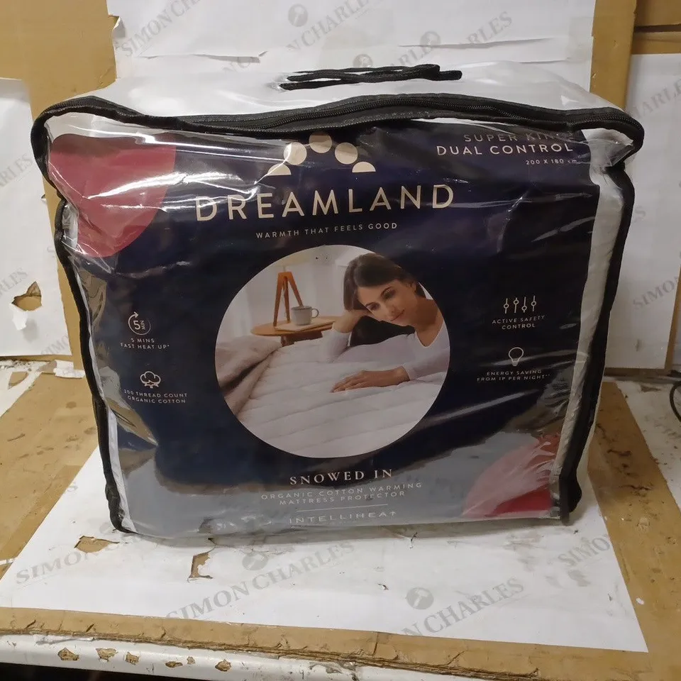DREAMLAND SNOWED IN ORGANIC COTTON WARMING MATTRESS PROTECTOR SUPER KING