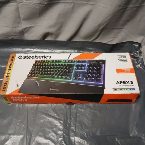 STEELSERIES APEX 3 RGB GAMING KEYBOARD – BLACK, BOXED