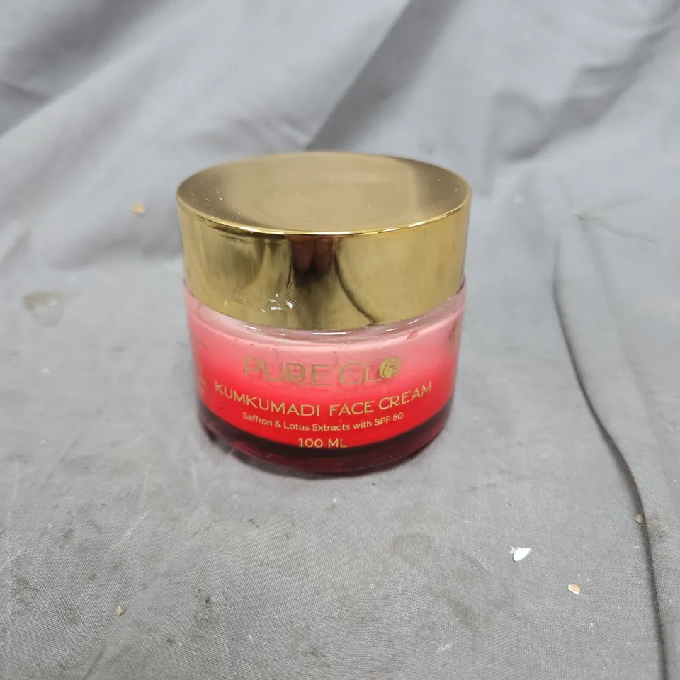 PURE GLO KUMKUMADI FACE CREAM – SPF 50, 100 ML - UNBOXED 
