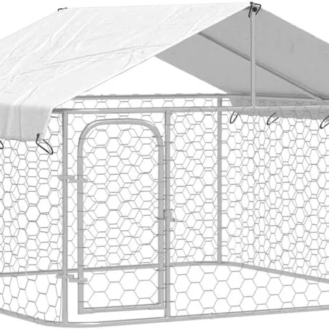BOXED VIDAXL OUTDOOR DOG KENNEL WITH ROOF 200X200X150 CM
