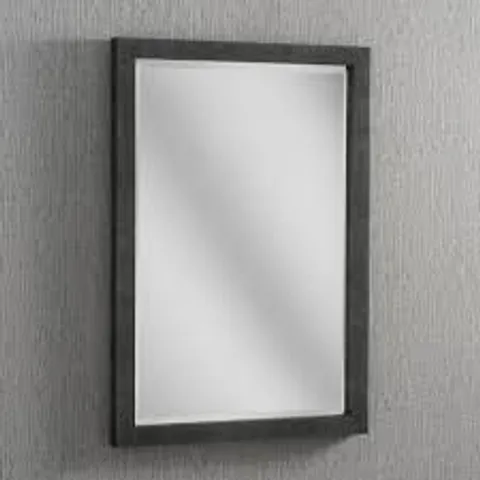 BRAND NEW PACKAGED HOMESDIRECT365 DARK CONCRETE RECTANGULAR 161 X 70CM WALL MIRROR