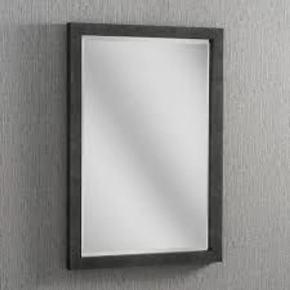 BRAND NEW PACKAGED HOMESDIRECT365 DARK CONCRETE RECTANGULAR 161 X 70CM WALL MIRROR